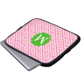 Elegantes rosa griechisches laptopschutzhülle (Vorne Knopf)