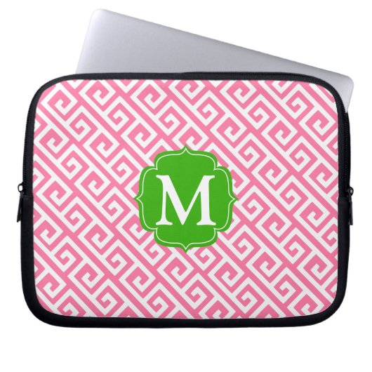 Elegantes rosa griechisches laptopschutzhülle (Vorderseite)