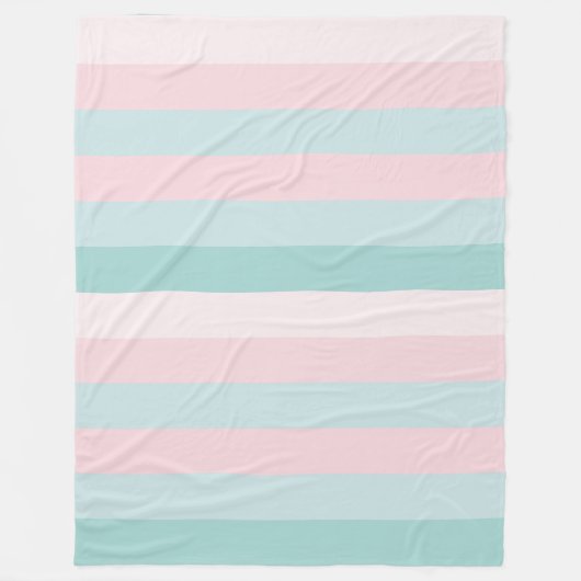 Elegantes rosa, grün gestreiftes modernes Template Fleecedecke (Vorderseite)