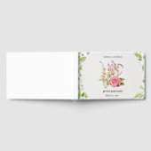 Elegantes Rosa Grüne Blume Brautparty Gästebuch (Voll)