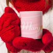 Elegantes rosa grünes Acrylmarbor, benutzerdefinie Kaffeetasse