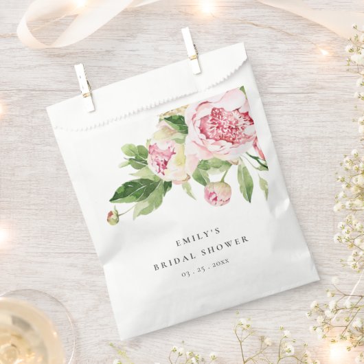 Elegantes rosa grünes Brautparty Geschenktütchen (Ausgeschnitten)