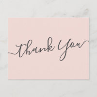 Elegantes Rosa handgeschriebenes Skript vielen Dan