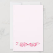 Elegantes, rosa, handgezeichnetes Menü für Hochzei (Rückseite)