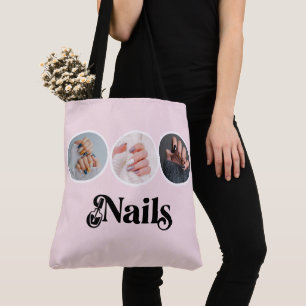 Elegantes Rosa Hauch 3 Foto Nagel-Stylist-Salon Tasche
