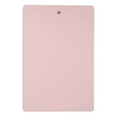 Elegantes Rosa-Hauch-Grau-Script-Monogramm Mini Klemmbrett (Rückseite)