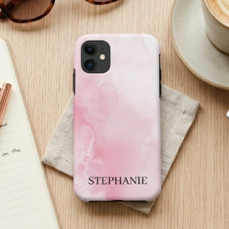 Elegantes Rosa Hauchzartes Wasserfarbdesign Case-Mate iPhone Hülle