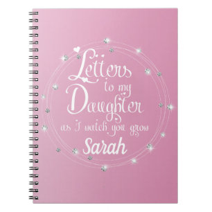 Elegantes, rosa, helles Letters Chic Design Notizblock