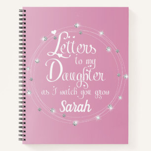 Elegantes, rosa, helles Letters Design Notizblock