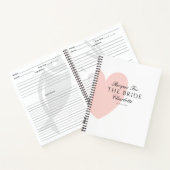 Elegantes Rosa Herz Brautparty Rezept Buch (Innenseite)