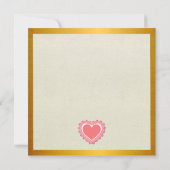 Elegantes rosa Herz Happy Valentine's Day Stilvoll Einladung (Rückseite)