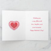 Elegantes rosa Herz Happy Valentine's Day Stilvoll Karte (Innenseite)