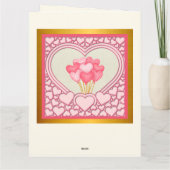 Elegantes rosa Herz Happy Valentine's Day Stilvoll Karte (Rückseite)