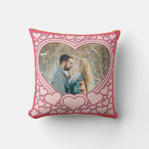 Elegantes rosa Herz Happy Valentine's Day Stilvoll Kissen