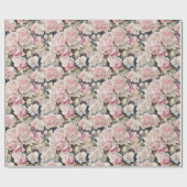 Elegantes, rosa Hydrangeas in Aquarellfarben Geschenkpapier (Flach)