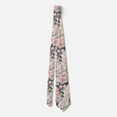 Elegantes, rosa Hydrangeas in Aquarellfarben Krawatte (Rückseite)