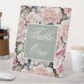 Elegantes, rosa Hydrangeas in Aquarellfarben Sockelschild (In Situ)