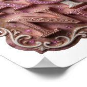 Elegantes Rosa IMAGINE Poster (Ecke)