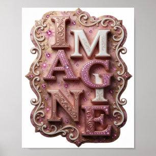 Elegantes Rosa IMAGINE Poster