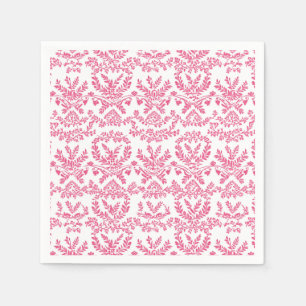 Elegantes rosa indisches Blumenmuster Serviette