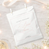 Elegantes Rosa-Kalligrafie-Brautparty Geschenktütchen (Ausgeschnitten)