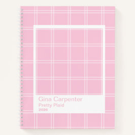 Elegantes rosa Karo Transparentrahmen Notizblock