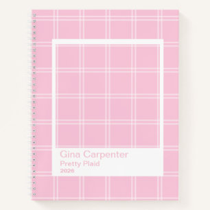 Elegantes rosa Karo Transparentrahmen Notizblock