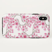 Elegantes rosa Kirschblossom Wasserfarben Case-Mate iPhone Hülle (Rückseite (Horizontal))