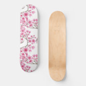 Elegantes rosa Kirschblossom Wasserfarben Skateboard (Vorderseite)