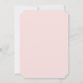 Elegantes Rosa | Klassisches Brautparty Einladung (Rückseite)