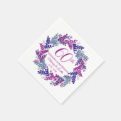 Elegantes Rosa Kraut 60-jähriges Party Napkins Serviette (Ecke)