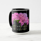 Elegantes Rosa, lila blaue Blütenpracht Tasse (Vorderseite Links)