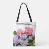 Elegantes, rosa, lila bläuliches Blumenstrauß Hydr Tasche (Rückseite)