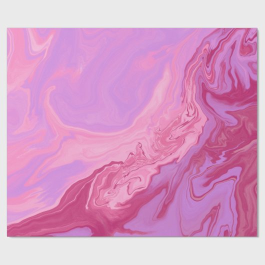 elegantes rosa lila Marmorchmuster Geschenkpapier (Flach)