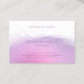 Elegantes rosa Lila Modernes Berufliches Template Visitenkarte (Rückseite)