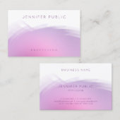 Elegantes rosa Lila Modernes Berufliches Template Visitenkarte (Vorne/Hinten)