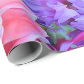 Elegantes Rosa Lila Orange Blume Bouquet| Geschenkpapier (Rolleneckpunkt)