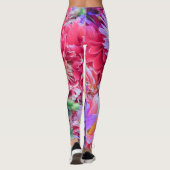 Elegantes Rosa Lila Orange Blume Bouquet| Leggings (Rückseite)