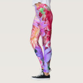 Elegantes Rosa Lila Orange Blume Bouquet| Leggings (Links)
