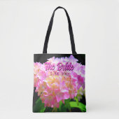 Elegantes rosa lila orangefarbenes Hydrangeas Tasche (Vorderseite)