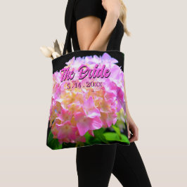 Elegantes rosa lila orangefarbenes Hydrangeas Tasche