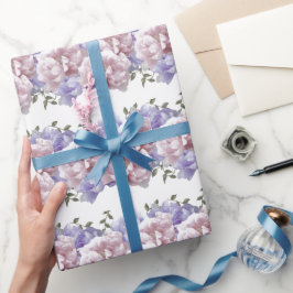Elegantes rosa Lila Peony Wrapping Paper Geschenkpapier