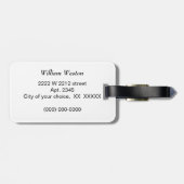 Elegantes rosa, Lila und silberfarbenes Marmormust Gepäckanhänger (Rückseite horizontal)