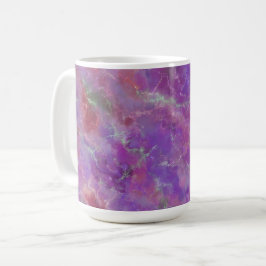 Elegantes rosa, Lila und silberfarbenes Marmormust Kaffeetasse