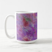 Elegantes rosa, Lila und silberfarbenes Marmormust Kaffeetasse (Links)