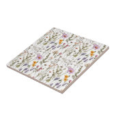 Elegantes rosa-lila-Wildblumenmuster Fliese (Seite)