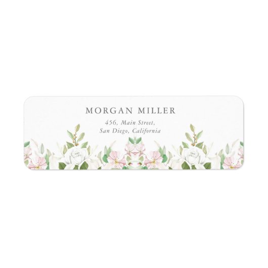 Elegantes Rosa Lili Ivory Rose Blumenbezug (Vorne)