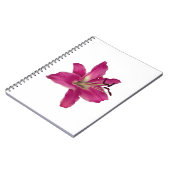 Elegantes Rosa Lily - Blumenästhetisches Notebook Notizblock (Linke Seite)