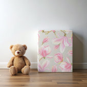 Elegantes rosa Magnolia Blume Muster Wasserfarbe Geschenkpapier