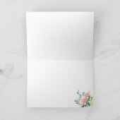 Elegantes rosa Magnolia Brautparty Dankeskarte (Innenseite)